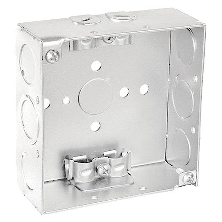 Southwire Electrical Box, 30.3 cu in, Square Box Type, 4 Gangs, Steel, Square Shape 52171-R